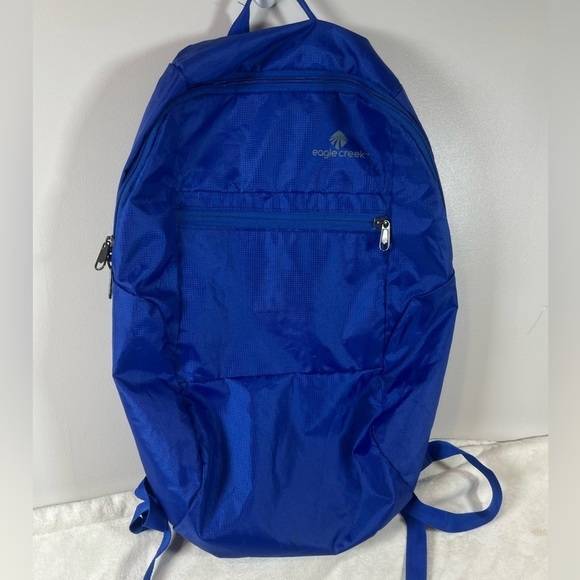 Eagle Creek Lightweight Blue Pack out Hiking Tactical Carry All Backpack Bag - Picture 3 of 7